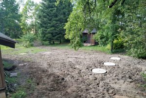 Nuotekų surinkimo talpos užkastos po žeme